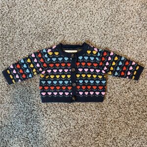 Tulip Knit Cotton Baby Cardigan